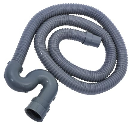 DIYEAH 2M Drain Hose Extension Pipe for Wash Basin and Dishwasher Thickened Water Pipe with Buckle Easy to Install and Maintain for Washing Machine Waste Water Discharge