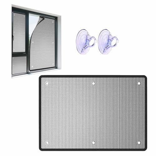 Film Solar Ventana Película De Privacidad De La Ventana Pantalla De Control De Calor 8mm Lámina De Aluminio Para Solarium Cristales Tragaluz Balcón(Negro,40x110cm)
