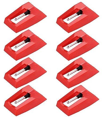 Jeenuuder 8 Piezas de Agujas para Tocadiscos, Agujas de Repuesto Universales Agujas de Repuesto para Tocadiscos de Vinilo