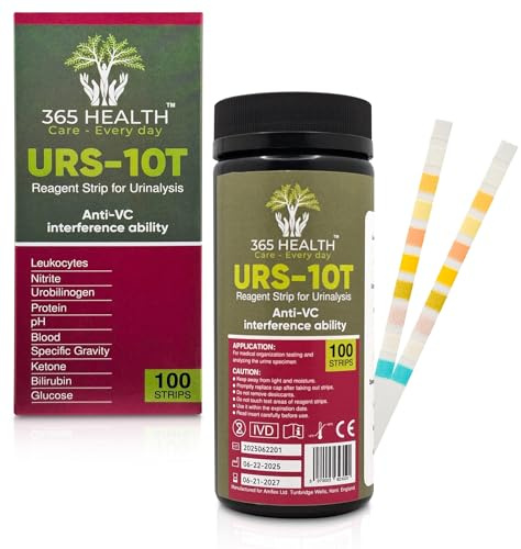 10-in-1 Urine Health Test Strips | 10 in 1 Parameter Urine Test Strips. Easy to use. 100 Strips per Pack. Multiple Tests Including Ketone. High Grade Material for Accurate Results.