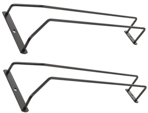 DINHEAROM 2 Stück Weinregal Metall Wandmontage Stabiles Weinglashalterung für Hängende Stielgläser Vielseitiger Glashalter für Bar Küche Zuhause Platzsparende Aufbewahrung
