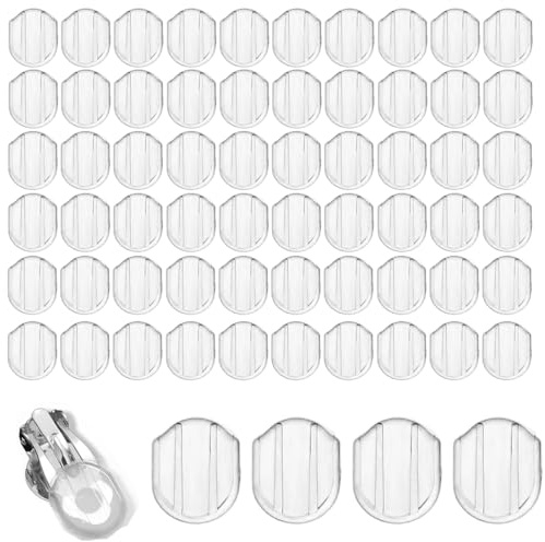 JYNXOR 150 pcs Almohadillas para Pendientes de Clip, coussinets de Boucles D'Oreilles à Clip, Coussinets Transparents à Clipser, pour Boucles D’oreille à Clip Transparent, pour D'oreilles Accessoires