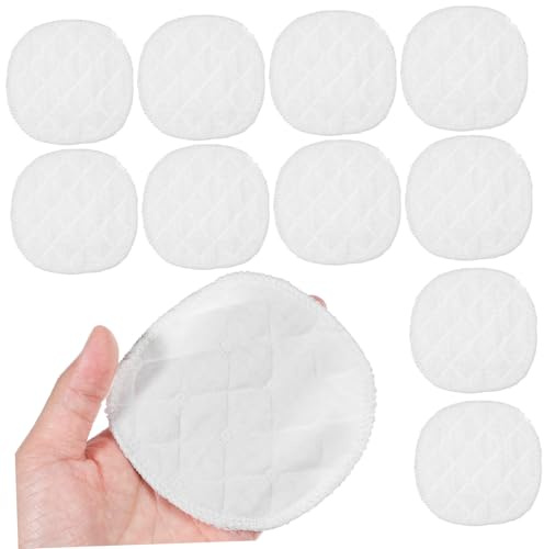 Mikikit 12 Assorbenti per Allattamento Lavabili in Cotone Ecologico a Strato, Riutilizzabili Forma Sagomata, Elevata Assorbenza per Mamme in Allattamento