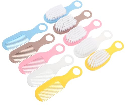 ARTSEWPLY 5sets Care Set Soft Bristles Hairbrush Scalp Comb for Boy Girl Grooming Comb Grooming Kit Cradle Cap Treatment Newborn Bath Set