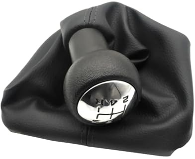 Genérico Pomo de la palanca de cambios Para Peugeot 307 207 406 5 Para la palanca de cambios velocidad Pomo Funda fuelle
