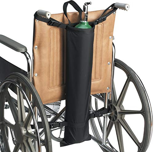 Skil-Care Oxygen Tank Holder, Wheelchair Accessories, Transport Bag, Portable Oxygen Machine, Portable Medical Backpack for Travel, Adjustable Buckles, for 16-24 Wheelchair Seat Widths