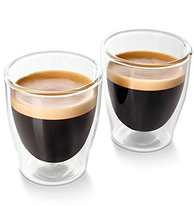Tchibo 2er Espresso Gläser, Doppelwandig, Modernes Design, heiß und kalt