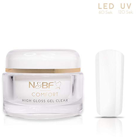 N&BF UV +LED High Gloss Versiegelungsgel Comfort Line | 30ml hochwertiges Profi Hochglanz Gel mittelviskos | Versieglergel für intensiven Glanz | Professionelles Nagelgel Made in Germany