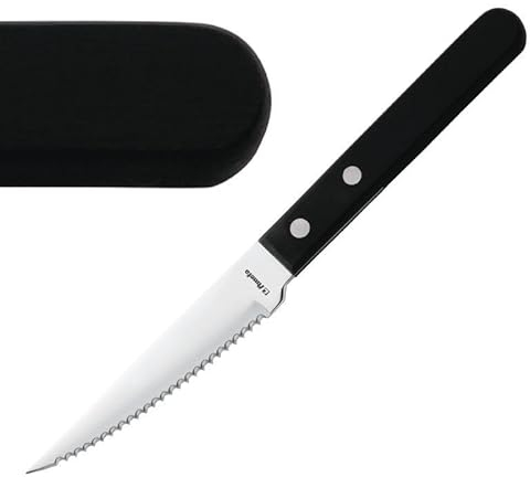 Couteau à Steak pour Restaurant Manche Noir 217 mm Lot de 12 Amefa