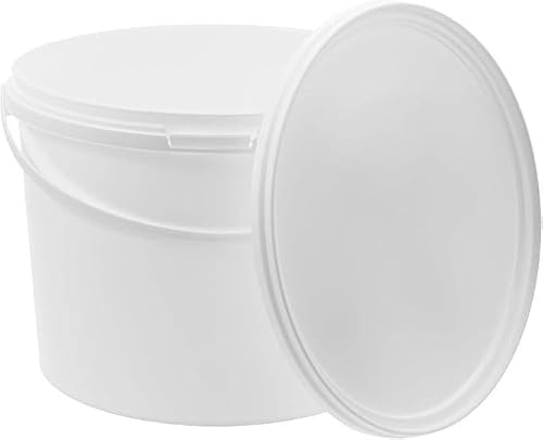 BenBow Eimer mit Deckel 10l weiß 20x 10l - lebensmittelecht, stabil, luftdicht, auslaufsicher, geruchsneutral - Aufbewahrungsbehälter aus Kunststoff, mit Henkel - lee