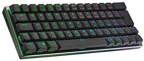 Cooler Master SK622 Gaming Keyboard, 60% Configuration, Low Profile Mechanical Switches, RGB Lighting, Bluetooth & Wired Connection, Apple/PC/Smartphone Compatible - UK Layout