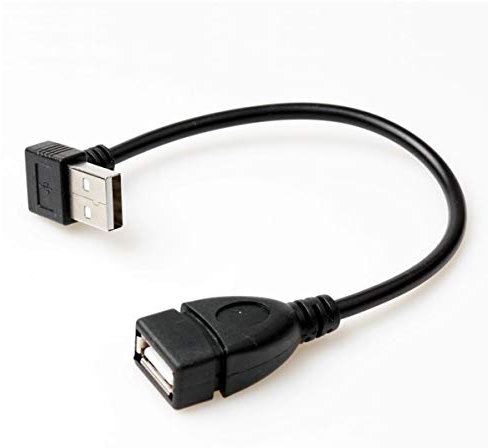 innov8 USB 2.0 Type A Male to Female Data Transfer & Charging Extension Cable for Computer, Mouse, Card Readers, Keyboards and other USB Peripherals (UP Angle) - 0.3m