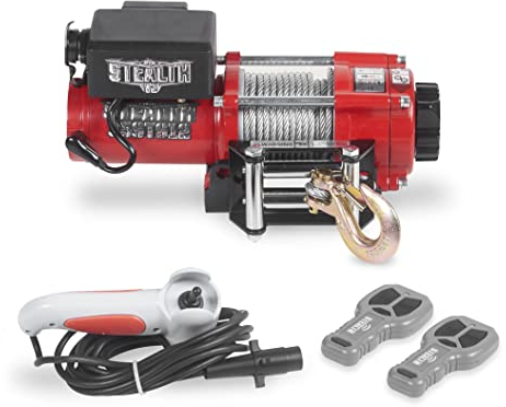 Stealth Winches Electric Winch 3500lb/1588kg 12v Wireless Recovery Budget - Powerful Wound Motor - Full Steel Gearing - Heavy Duty Solenoid, Mounting Plate, Wireless Remotes - Steel Rope