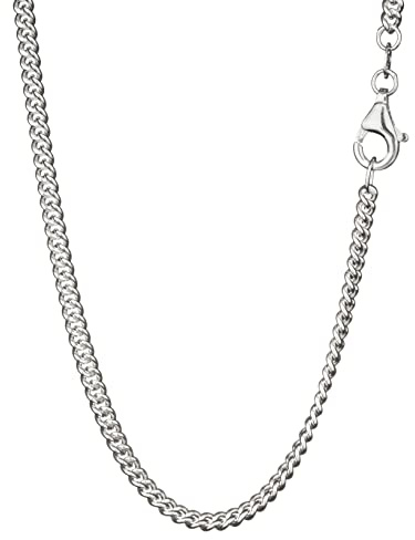 NKlaus Halskette 55cm Panzerkette rund 925 Silber Collier 2,50mm breite Silberkette 4126