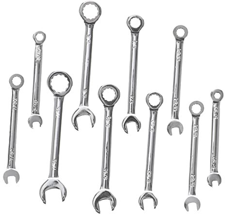 DOITOOL 10pcs Star Shape Open End Wrench Mini Steel Wrenches for Home Repairing Tools Small Craftsman