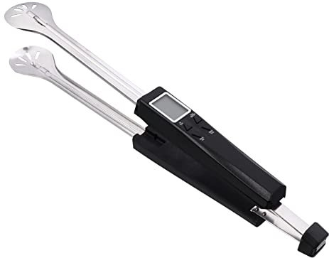 HEMOTON Küche Thermometer Grillzange Mit Digitalem Display Für Fleisch Und Lebensmittel Lange Griffe Zum Schutz Vor Grillhitze Präzise Temperaturanzeige Für Optimalen Grillgenuss