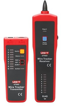 UNI-T Uni-trend Cable and network tester UT682 UT682D Wire Tracker Toner Probe Telephone Line Network Cable Ethernet LAN Tester Calibration Detector Line Finder(UT682)