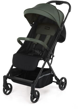 Foppapedretti Passeggino Compatto Voilà, per bambini 0-22 Kg (0-4 anni), Chiusura ad 1 mano, Self-Standing, Schienabile Regolabile, Trasportabile, Porta Oggetti, Telaio in Alluminio, Salvia
