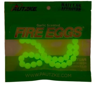 Garlic Scented Glow Fire Eggs by Pautzke - 30-Pack, Vibrant Colors, Ideal for Trout, Salmon & Steelhead - Versatile Fishing Bait