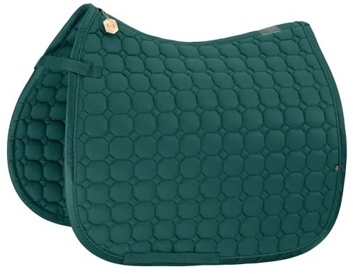 Eskadron Heritage Cotton Schabracke Almond/Black/True Blue/Vintage Green, Größe:Pony Dressur (PD), Farbe:Vintage Green