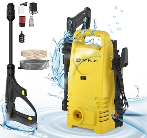 Rondella ad alta pressione Jet Wash, Power Washer Garden Washer Cleaner 1100 W, idropulitrice elettrica portatile con tubo da 55 bar/7 m, attrezzi da giardino con ugello jet 3 in 1 per auto o cortile