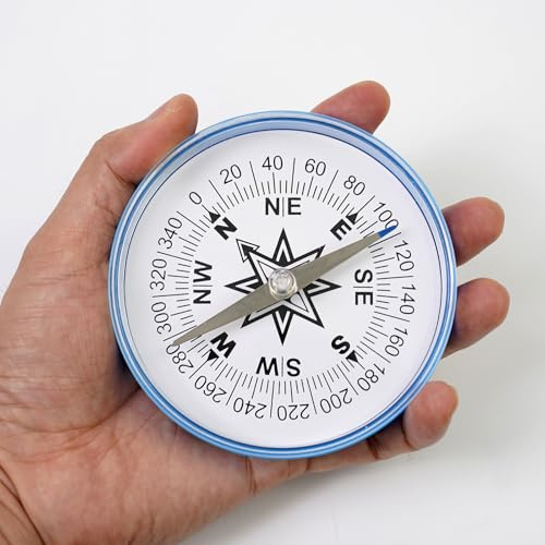 Extra Large Compass, 360 Degrees Marking, 10 cm Diameter,Compass for Children's learning