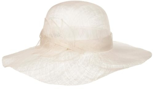Seeberger Sinamay Wavy Brim Strohhut Sommerhut Sonnenhut Damenhut Anlasshut Damen - mit Ripsband Frühling-Sommer Sommer