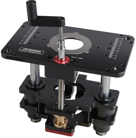 MUWOOD Elevador de enrutador, sistema de elevación de mesa de enrutador de precisión, placa de inserción duradera de mesa de enrutador, elevadores de enrutador para carpintería de 65 mm
