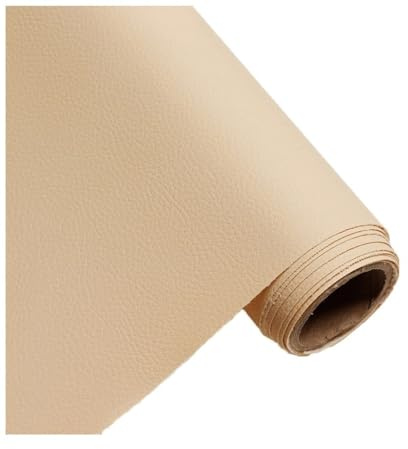 Fuskläder tyg fuskläder konstläder lekhi-tyg premium mjuk känsla material vinylduk klädsel bredd 160 per 1 meter x 160 cm (beige-gul, 1,6 x 1 m)