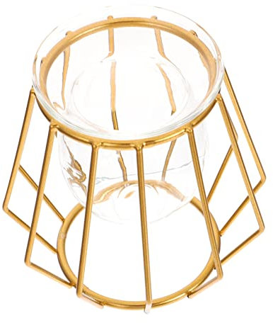 Vaguelly Hydrokultur Glasvase Aus Robustem Material Mit Eisenhalterung Für Schreibtisch Und Büro Dekoration Stilvolle Pflanzenvase Für Wasserpflanzen Und Blumenarrangements