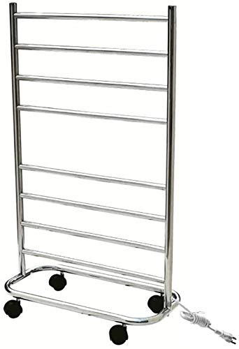 Scaldasalviette Elettrico da Parete per Bagno, Scaldasalviette Elettrico a Pavimento, Portasciugamani Riscaldato con Spina, Portasciugamani ad Alta Efficienza Energetica, 8 Barre Interesting life