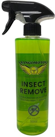Limpia Mosquitos Coche y Moto Profesional. Eliminador de Insectos Sin Frotar, Seguro para Pintura, Plásticos y Cristales. Elimina Rápidamente. Fórmula Verde Biodegradable.