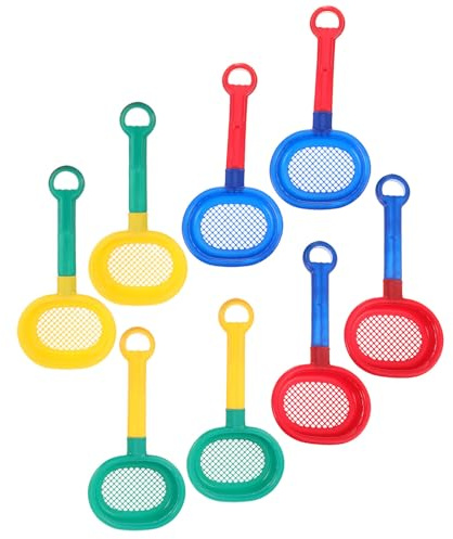Jouets de Plage pour Garçon et Filles, 8 Pièces en Pp, Longues Poignées | Tamis à Sable, Prise Facile, pour Bac à Sable et Jardin, Favorise Coordination et Pratique