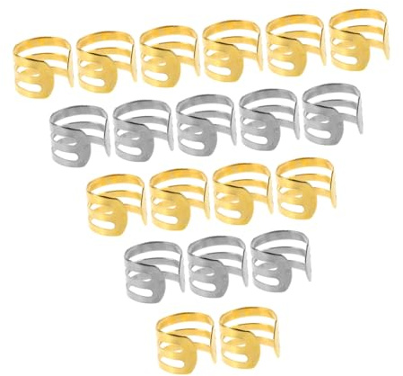 Homoyoyo 200stücke Verstellbare Haarringe für Zöpfe Haarperlen in Silber und Gold Haaraccessoires für Damen Zopf-haarspangen Flechtringe und Dreadlock-schmuck