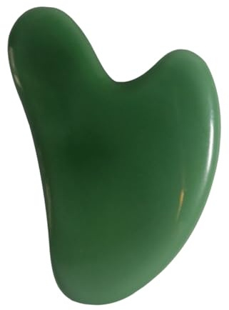Beaupretty Natürlicher Jade Massageroller Für Gesicht Und Körper Herzförmiges Gua Sha Massagegerät Jade Scraping Board Für Schönheitspflege Und Spa
