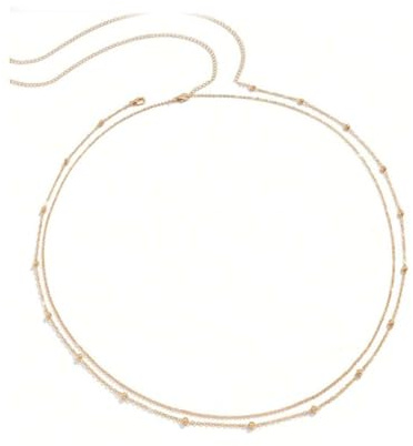 MUNZE Cadenas De Cintura Para Mujeres Múltiples Cadena De Cadera En Capas Ajustable Vientre De Cadena Sexy Bikini Bohemia Cadena Cuerpo Impermeable Playa Joyería Para Mujer Y Niñas,Cinturon Dorado.
