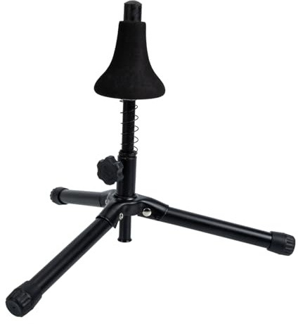Ipetboom Soporte para Trompeta Plegable con Base Trípode Estable Expositor Profesional para Instrumento Musical Soporte Robusto para Almacenamiento Seguro Hogar y Tienda