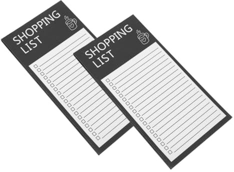 GARIOUANS 2 Stück Magnetischer Notizblock mit Einkaufslisten to Do List Pad Wiederverwendbar Haftet Sicher Am Kühlschrank Einzigartiges Design für Praktische Einkaufsplanung und Tägliche