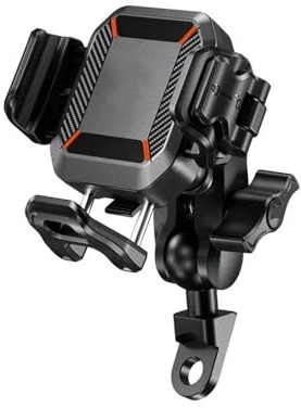Navigationsfäste Motorcykeltelefonhållare Med Vibrationsdämpare Mobiltelefonhållare Cykel Scooter ATV Navigation Srand För 5.4-7.2 Mobiltelefon Navigeringsfäste(M33-C2)