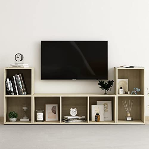 Générique Ensemble de Meubles TV 3 pcs Chêne Sonoma Bois d'ingénierie,Meubles, Meubles TV,3080018