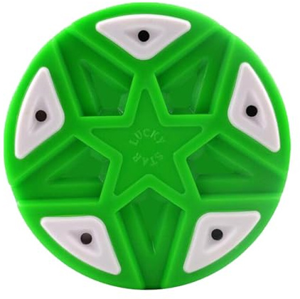 YEJBBUC Inline Roller Hockey Puck Street Hockey Puck per Intrattenimento Giocatore di Hockey Verde 7,6 x 2,6 cm