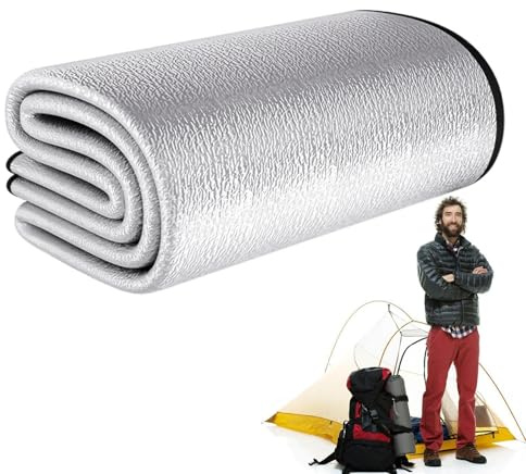 Camping Bodenmatte - PVC Aluminiumfolie 90x200 150x200 200x200 200x300cm | Wasserdichte Unterlage für Zelt mit Wärmeisolierung, Faltbare Camping Matte, Picknick Decke, Outdoor Isomatte mit Aufbewahrun