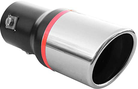 Universell Auspuffblende Rund Endrohr Edelstahl Auto Endrohrblenden Auspuffendrohr Auspuffrohr Tuning Schalldampf Blende Sport Rund Chrom