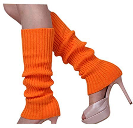 Brussels 08 warme Damen-Beinstulpen, gestrickt, gehäkelt, lange Socken, lockerer Stil, ohne Fuß