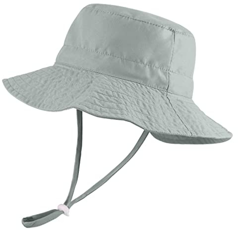 LACOFIA Sombrero de Sol para bebé niño Ajustable Gorro Verano de Pescador para niños ala Ancha para Exteriores/natación/Playa/Piscina