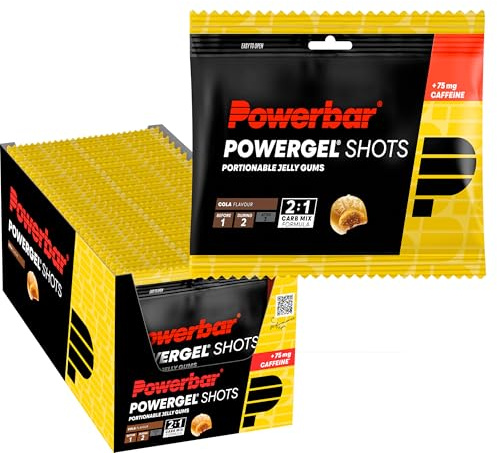 Powerbar - PowerGel Shots - Cola - 24x60g - High Carb Energie Gummis - 75mg Koffein