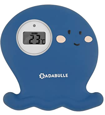 Badabulle Badethermometer Krake, digitale Messung der Wasser- & Raumtemperatur