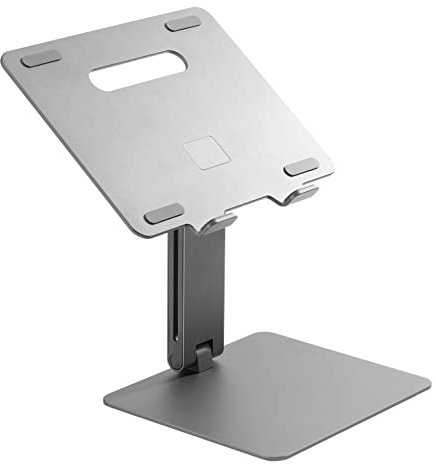 Contour Laptop Riser | Ergonomischer, Höhenverstellbarer Notebook Ständer | Aluminium | Tragbarer Laptop Halter mit Belüftung | Kompatibel mit Laptops, Laptops, Notebooks, Tablets von 11-15.6 Zoll