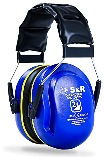 S&R Cuffie Antirumore Alta Attenuazione del Rumore (SNR 29,8 dB) Protezione udito per Tiro caccia Lavoro, Studio, Giardinaggio, Bricolage. Cuffie insonorizzanti Certificate in EU