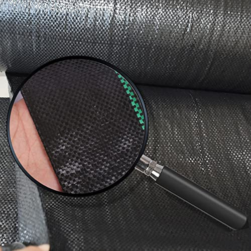 BOTOWI 142g/㎡ Tappetino da Giardinaggio Anti-Erba, Copertura del Suolo Barriera Erbacce del Tessuto del Paesaggio, Stuoia del Giardino, Controllo Superiore Erbacce,Nero,6x300ft/1.8x91m